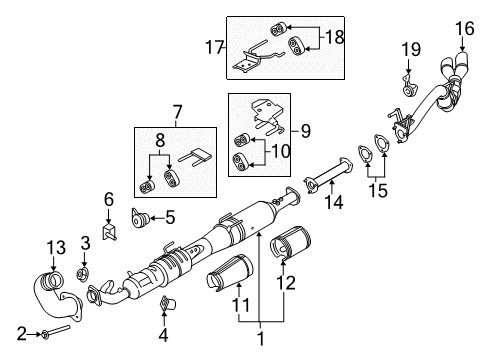 2017 Ford F-350 Super Duty Exhaust Components Damper Diagram for BC3Z-5G209-C