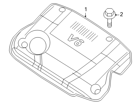 2009 Kia Optima Engine Appearance Cover Engine Cover Assembly Diagram for 292403E450