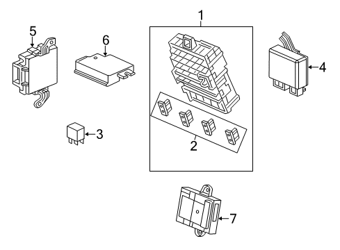 2014 Honda CR-V Fuse & Relay EPS Unit Diagram for 39980-T0G-A02