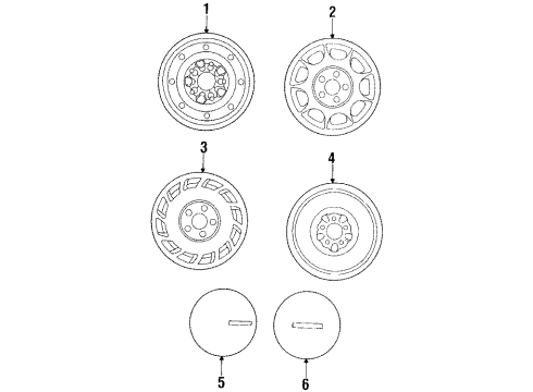 1993 Nissan Maxima Wheels, Covers & Trim Wheel Assy-Disc Diagram for 40300-6E126