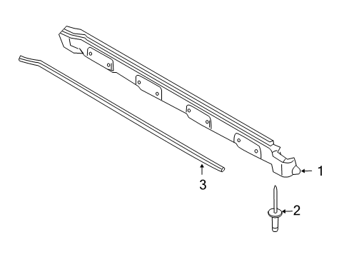 2011 Ford Escape Exterior Trim - Pillars, Rocker & Floor Rocker Molding Diagram for 8L8Z-7810177-A