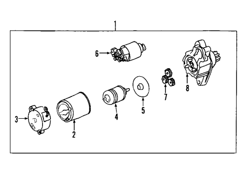 2011 Toyota RAV4 Starter Planetary Gear Set Diagram for 28255-0A010