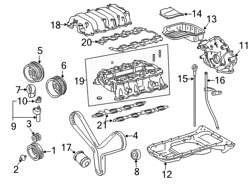 2004 Lexus GX470 Filters Intake Manifold Diagram for 17101-50040