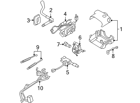 2007 Buick Terraza Gear Shift Control - AT Lever Asm, Shift Diagram for 88963446