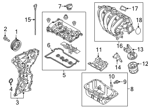 2017 Toyota Yaris iA Throttle Body Throttle Body Diagram for 22030-WB001