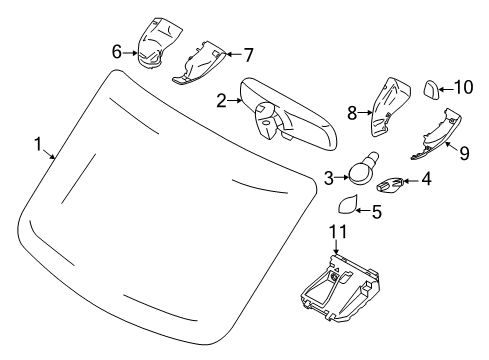 2015 Ford Transit-250 Wiper & Washer Components Mirror Cover Diagram for EK4Z-17D550-AB