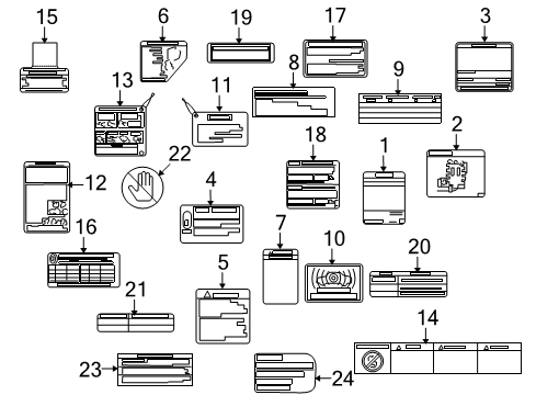 2008 Lexus LX570 Information Labels Info Label Diagram for 36369-60630