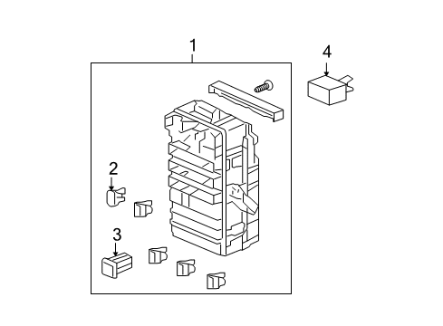 2011 Honda Pilot Auxiliary Heater & A/C Box Assembly, Fuse Diagram for 38200-SZA-A33