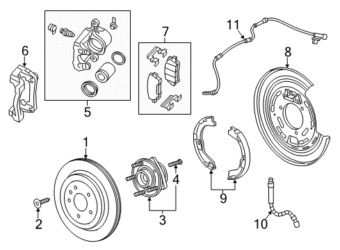 2016 Cadillac ATS Rear Brakes Caliper Diagram for 23131824