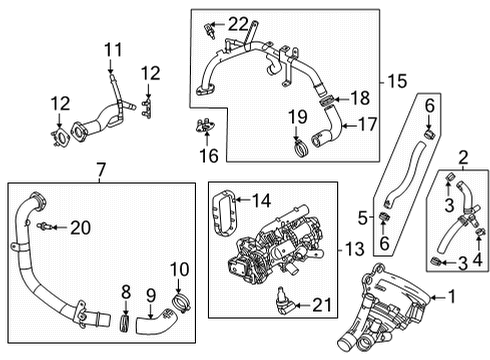 2020 Buick Encore GX Powertrain Control By-Pass Hose Diagram for 12702515