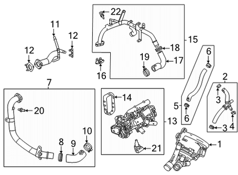 2020 Buick Encore GX Powertrain Control Thermostat Unit Diagram for 12701246