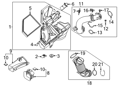 2020 BMW Z4 Filters BRACKET FOR INTAKE NOISE ATT Diagram for 13718635105