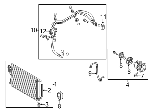 2017 Kia Sportage Air Conditioner Pulley Assembly-Air Conditioner Compressor Diagram for 976432M600