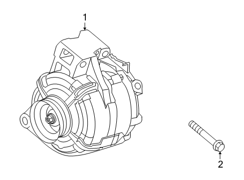 2011 Cadillac SRX Alternator Alternator Diagram for 13595199