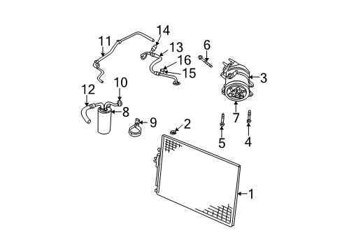 2003 Jeep Liberty A/C Condenser, Compressor & Lines Cap-A/C Check Valve Diagram for 4882335