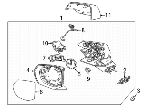 2021 Chevrolet Suburban Lane Departure Warning Turn Signal Diagram for 84642800