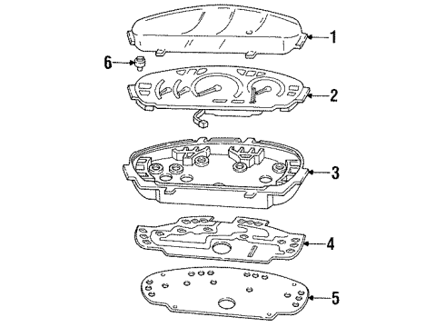 1996 Plymouth Neon Instruments & Gauges Gauge Pack Diagram for 4864389