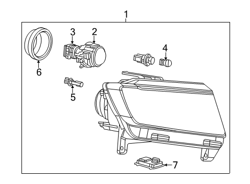 2011 Dodge Durango Headlamps Headlamp Diagram for 55079366AD