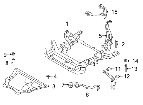 2010 BMW X6 Front Suspension, Lower Control Arm, Upper Control Arm, Ride Control, Stabilizer Bar, Suspension Components Hydrobearing Diagram for 31126791397