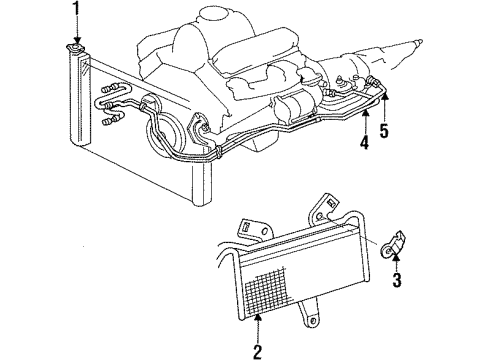 1998 Dodge Ram 3500 Trans Oil Cooler Tube-Oil Cooler Diagram for 52028670AC