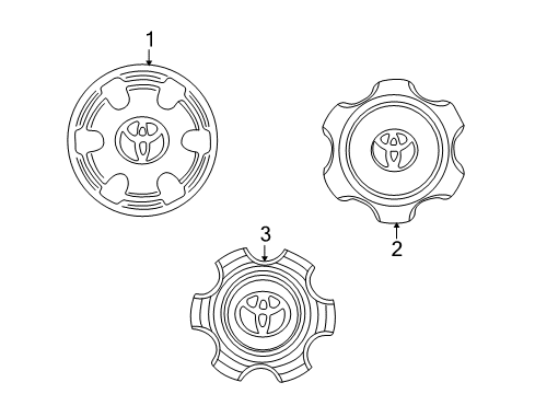 2001 Toyota 4Runner Wheel Covers & Trim Center Cap Diagram for 42603-35760