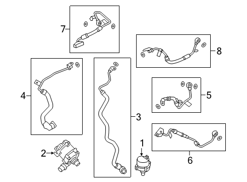 2020 BMW X7 Water Pump COOLANT LINE, TURBOCHARGER S Diagram for 11539896889