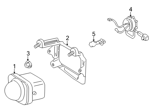 2002 Toyota Celica Fog Lamps Mount Bracket Diagram for 81229-20420