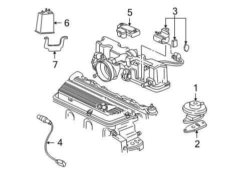 2001 Chevrolet Cavalier Emission Components Shield Asm-Evap Emission Canister Heat Diagram for 22601441