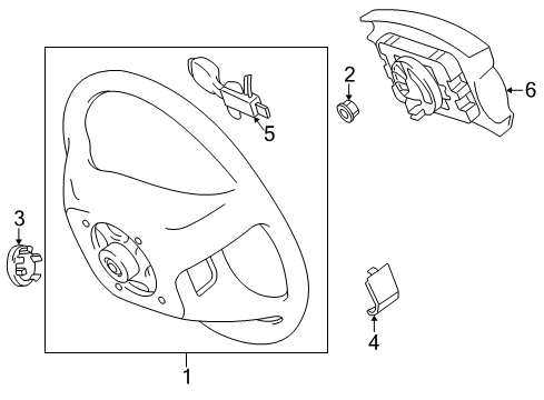 1999 Toyota Camry Cruise Control System Steering Wheel Diagram for 45100-22750-E1