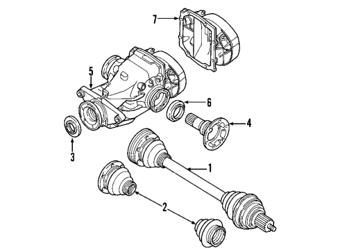 2010 BMW 128i Rear Axle, Axle Shafts & Joints, Differential, Drive Axles, Propeller Shaft Drive Shaft Diagram for 26107567941