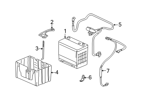 2007 Honda Odyssey Battery Box, Battery (80D) Diagram for 31521-SHJ-A00