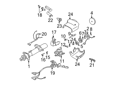 2002 GMC Sierra 3500 Ignition Lock Switch Asm, Ignition & Start Diagram for 26098767