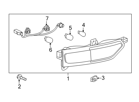 2018 Chevrolet Bolt EV Tail Lamps Combo Lamp Assembly Diagram for 42663537