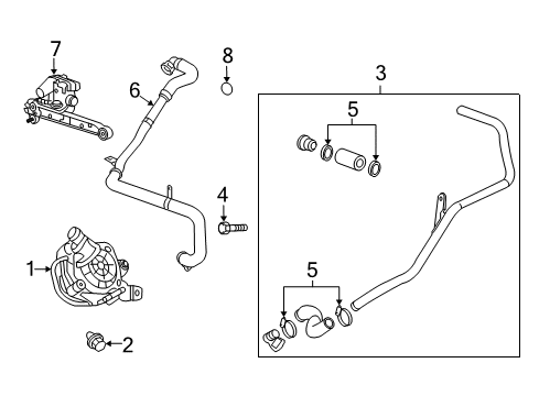 2011 Chevrolet Malibu Emission Components Hose & Tube Assembly Diagram for 25984607