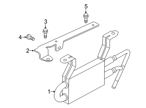 2018 Ford Transit-350 Power Steering Oil Cooler Power Steering Cooler Bracket Diagram for CK4Z-14C022-A