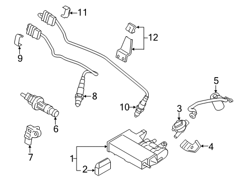 2020 Mini Cooper Powertrain Control BASE CONTROL MODULE DME 84T1 Diagram for 12149897880