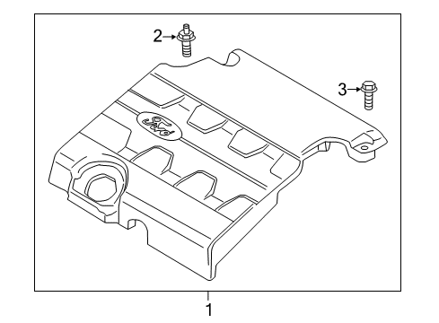 2015 Ford Edge Engine Appearance Cover Engine Cover Diagram for FT4Z-6A949-B