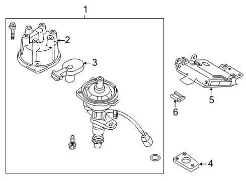 1999 Nissan Frontier Ignition System Cable Set High Tension Diagram for 22440-3S515