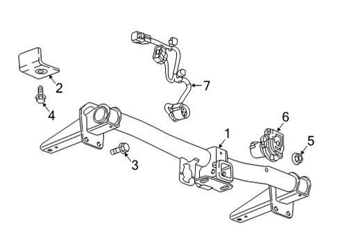 2022 Cadillac XT5 Trailer Hitch Components Harness Diagram for 84285629