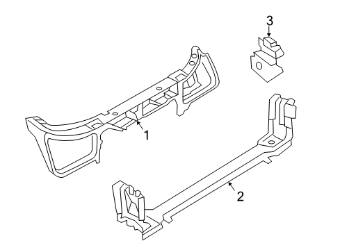 2009 Chrysler 300 Radiator Support Panel-Under Hood Appearance Diagram for 4806114AB