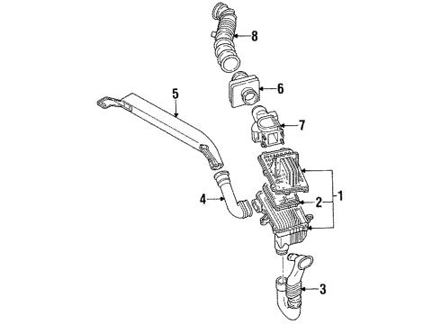 1993 Ford Escort Powertrain Control Oxygen Sensor Diagram for FO9Z-9F472-A