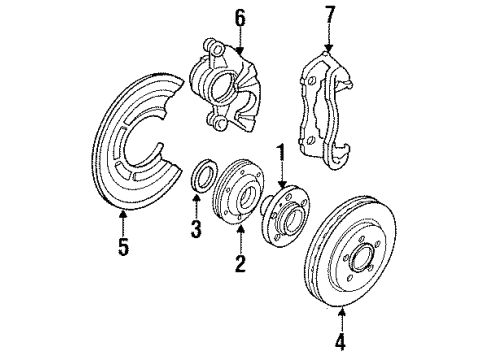 1989 Eagle Premier Front Brakes Hose Pkg-Front Brake Left Diagram for 4637379