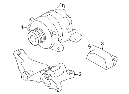 2022 Toyota GR86 Alternator Cover Bolt Diagram for SU003-02197