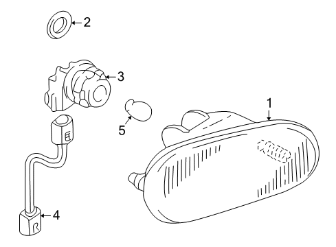 2005 Toyota MR2 Spyder Bulbs Marker Lamp Diagram for 81741-14160