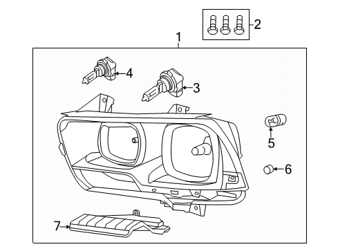 2013 Dodge Charger Headlamps Headlamp Diagram for 57010411AF