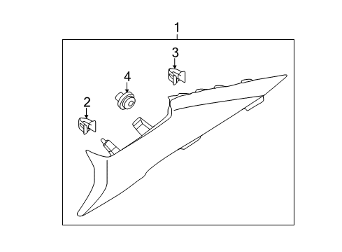 2013 Kia Optima Interior Trim - Quarter Panels Trim Assembly-Rear Pillar Diagram for 858502T000UP