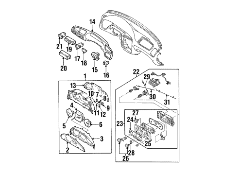 2000 Daewoo Lanos Switches Bulb Diagram for 94535598