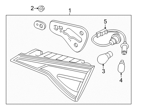 2019 Hyundai Sonata Bulbs Lamp Assembly-Rear Combination Inside, RH Diagram for 92404-C2500