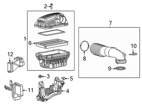 2019 Ram 1500 Powertrain Control Engine Controller Module Diagram for 68330907AB