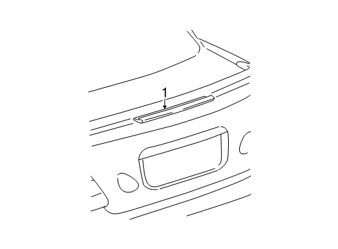 2000 Lexus GS400 High Mount Lamps Lamp Assy, Center Stop Diagram for 81570-30140-G0
